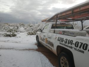 Snow in Tucson, AZ on New Years day